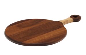 Hněd&eacute; dřevěn&eacute; serv&iacute;rovac&iacute; prk&eacute;nko Kave Home Sardis 37