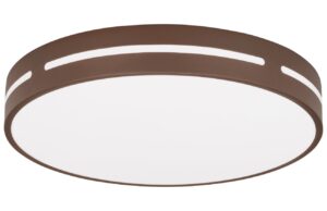 Hněd&eacute; kovov&eacute; stropn&iacute; LED světlo Nova Luce Wheel 45 cm