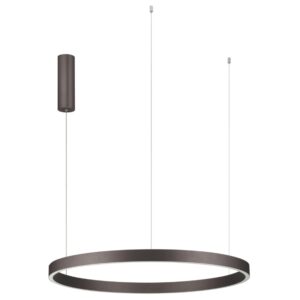 Hněd&eacute; kovov&eacute; z&aacute;věsn&eacute; LED světlo Nova Luce Elowen 80 cm