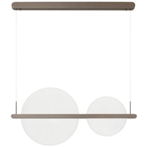 Hněd&eacute; kovov&eacute; z&aacute;věsn&eacute; LED světlo Nova Luce Noah 91 cm