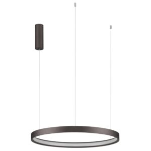 Hněd&eacute; kovov&eacute; z&aacute;věsn&eacute; LED světlo Nova Luce Perrine 60 cm