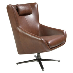 Hněd&eacute; kožen&eacute; otočn&eacute; křeslo Angel Cerd&aacute; No. 5089