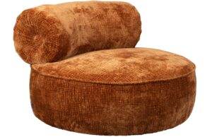 Hněd&eacute; l&aacute;tkov&eacute; otočn&eacute; křeslo DUTCHBONE TILBURY