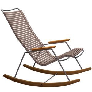 Hněd&eacute; plastov&eacute; houpac&iacute; zahradn&iacute; křeslo HOUE Click