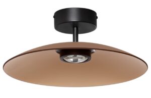 Hněd&eacute; skleněn&eacute; stropn&iacute; LED světlo Nova Luce Polifemo 40 cm