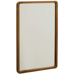 Hněd&eacute; teakov&eacute; n&aacute;stěnn&eacute; zrcadlo Kave Home Shamel 70 x 45 cm