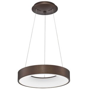 Hněd&eacute; z&aacute;věsn&eacute; LED světlo Nova Luce Rando Thin 38 cm