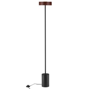 Hnědo-čern&aacute; kovov&aacute; stojac&iacute; LED lampa Nova Luce Thea 135 cm