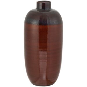 Hnědo-červen&aacute; keramick&aacute; v&aacute;za J-Line Gila 73 cm