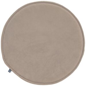 Hnědo &scaron;ed&yacute; kulat&yacute; sametov&yacute; podsed&aacute;k Kave Home Rimca ⌀ 35 cm