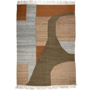 Hnědo zelen&yacute; koberec DUTCHBONE Pavilion 200 x 300 cm