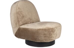 Hnědozelen&eacute; l&aacute;tkov&eacute; otočn&eacute; křeslo ZUIVER EDEN