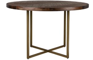 Hněd&yacute; dřevěn&yacute; j&iacute;deln&iacute; stůl DUTCHBONE Class 120 cm