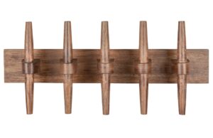 Hněd&yacute; dřevěn&yacute; n&aacute;stěnn&yacute; vě&scaron;&aacute;k DUTCHBONE JAKUB 23 x 52 cm