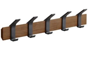 Hněd&yacute; dřevěn&yacute; n&aacute;stěnn&yacute; vě&scaron;&aacute;k Yamazaki Rin 10 x 50 cm