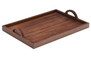 Hněd&yacute; dřevěn&yacute; podnos Kave Home Rommu 50