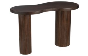 Hněd&yacute; dřevěn&yacute; pracovn&iacute; stůl J-line Infinity 120 x 64 cm