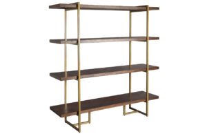 Hněd&yacute; dřevěn&yacute; reg&aacute;l DUTCHBONE Class 146 x 140 cm