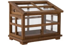 Hněd&yacute; dřevěn&yacute; sklen&iacute;k Bloomingville Marti 40 x 25 cm