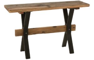 Hněd&yacute; dřevěn&yacute; toaletn&iacute; stolek J-line Talia 120 x 35 cm