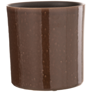 Hněd&yacute; keramick&yacute; květin&aacute;č J-line Bore 20 cm