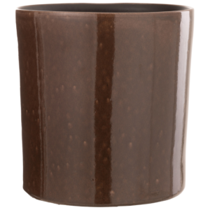 Hněd&yacute; keramick&yacute; květin&aacute;č J-line Bore 24 cm