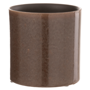 Hněd&yacute; keramick&yacute; květin&aacute;č J-line Bore &Oslash; 14