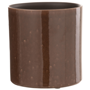 Hněd&yacute; keramick&yacute; květin&aacute;č J-line Bore &Oslash; 16 cm
