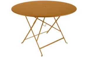 Hněd&yacute; kovov&yacute; skl&aacute;dac&iacute; stůl Fermob Bistro 117 cm