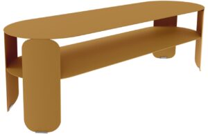 Hněd&yacute; kovov&yacute; zahradn&iacute; konferenčn&iacute; stolek Fermob Bebop 120 x 40 cm