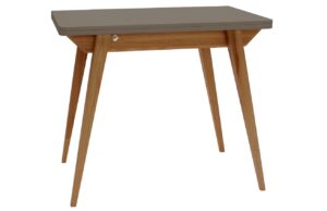 Hněd&yacute; lakovan&yacute; rozkl&aacute;dac&iacute; j&iacute;deln&iacute; stůl RAGABA ENVELOPE 90 / 130 x 65 / 90 cm