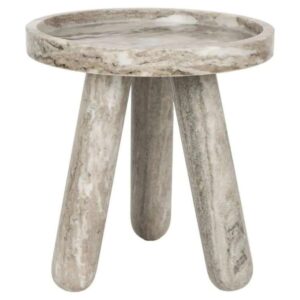 Hněd&yacute; mramorov&yacute; odkl&aacute;dac&iacute; stolek ZUIVER COSMOPOLITAN 40 cm