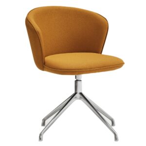 Hořčicově žlut&aacute; čalouněn&aacute; konferenčn&iacute; židle Teulat Add