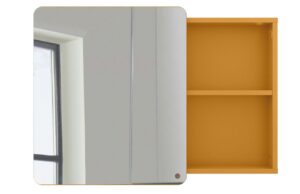 Hořčicově žlut&aacute; lakovan&aacute; koupelnov&aacute; zrcadlov&aacute; skř&iacute;ňka Tom Tailor Color Bath 58 x 80 cm