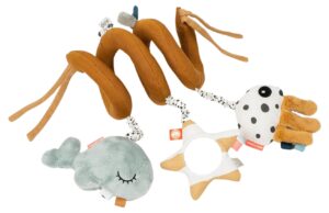 Hořčicově žlut&aacute; l&aacute;tkov&aacute; spir&aacute;la se zv&iacute;ř&aacute;tky Done by Deer Sea friends