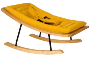 Hořčicově žlut&eacute; houpac&iacute; leh&aacute;tko Quax Rocker