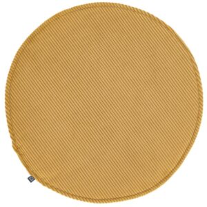 Hořčicově žlut&yacute; kulat&yacute; man&scaron;estrov&yacute; podsed&aacute;k Kave Home Sora 35 cm