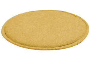 Hořčicově žlut&yacute; l&aacute;tkov&yacute; podsed&aacute;k Kave Home Silke 35 cm