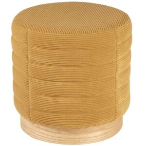 Hořčicově žlut&yacute; man&scaron;estrov&yacute; taburet Somcasa Saul 40 cm