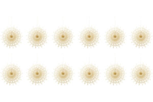 House Doctor B&eacute;žov&eacute; pap&iacute;rov&eacute; v&aacute;nočn&iacute; ozdoby Fold 15 cm