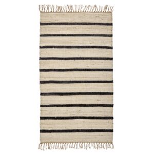 House Doctor B&eacute;žov&yacute; jutov&yacute; pruhovan&yacute; koberec Sima 70 x 140 cm