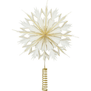 House Doctor B&iacute;lo-zlat&aacute; pap&iacute;rov&aacute; v&aacute;nočn&iacute; hvězda Alsta 25 cm