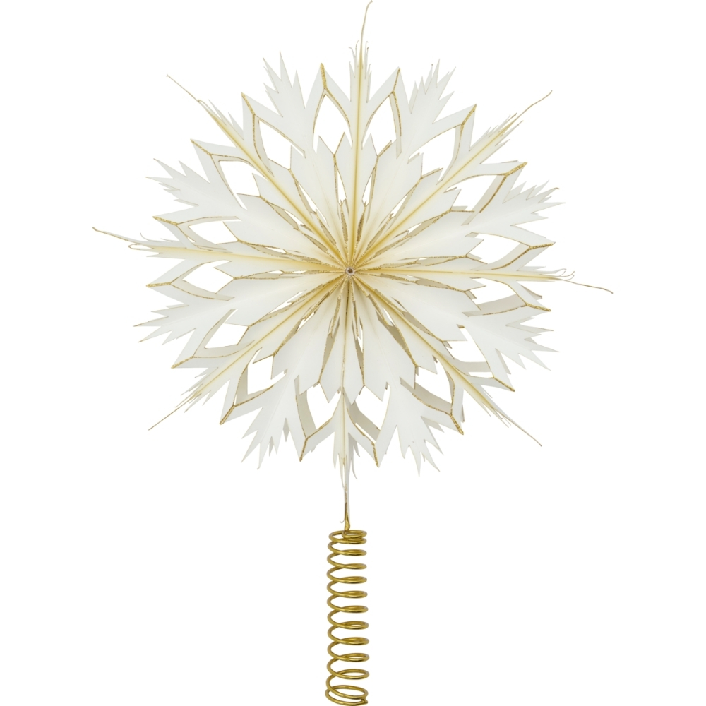 House Doctor Bílo-zlatá papírová vánoční hvězda Alsta 25 cm