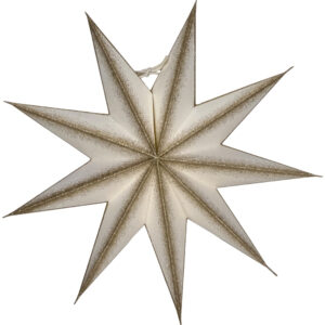 House Doctor B&iacute;lo-zlat&aacute; pap&iacute;rov&aacute; v&aacute;nočn&iacute; hvězda Point 30 cm