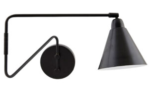 House Doctor Čern&eacute; kovov&eacute; n&aacute;stěnn&eacute; světlo Game 70 cm