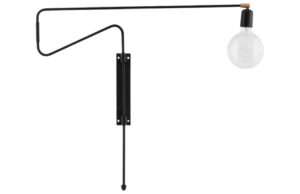 House Doctor Čern&eacute; kovov&eacute; n&aacute;stěnn&eacute; světlo Swing