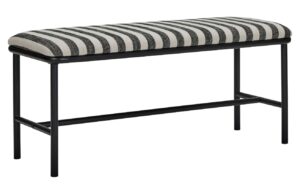 House Doctor Černob&iacute;l&aacute; čalouněn&aacute; lavice Toda 100 cm