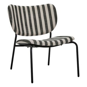 House Doctor Černob&iacute;l&eacute; čalouněn&eacute; lounge křeslo Longa