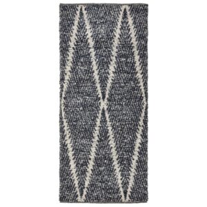 House Doctor Černob&iacute;l&yacute; bavlněn&yacute; běhoun Kin 90 x 200 cm