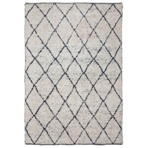 House Doctor Černob&iacute;l&yacute; bavlněn&yacute; koberec Cruz 140 x 200 cm